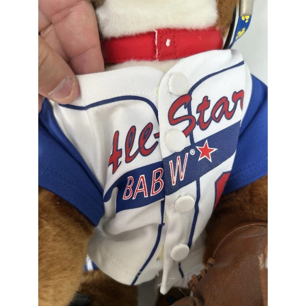 Vintage Build A Bear Boxer Dog Baseball Uniform All Star Plush Champ 18”